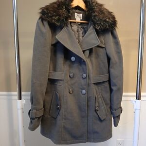 Worthington Gray Pea Coat XL